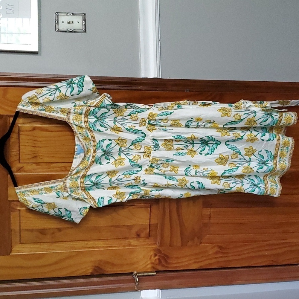 Draper James Floral Midi Dress - Yellow and Green